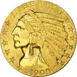 5 USD Gold Indian Head